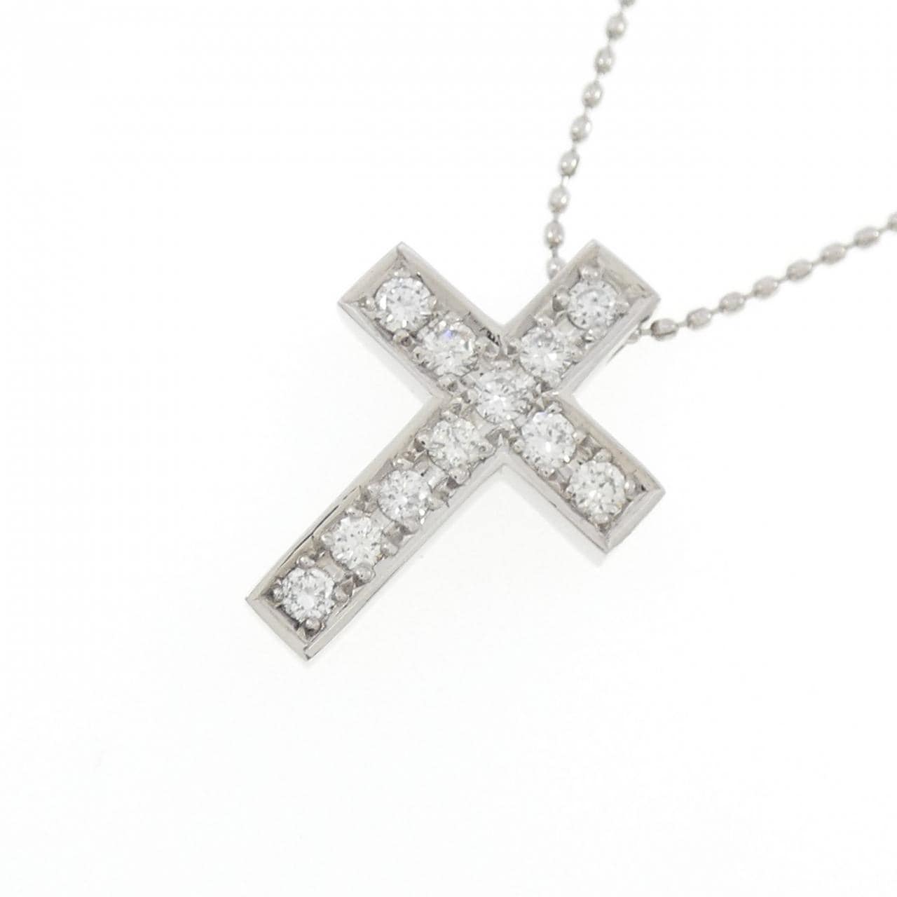 PT900/PT850 クロス ダイヤモンド ネックレス 0.30CT