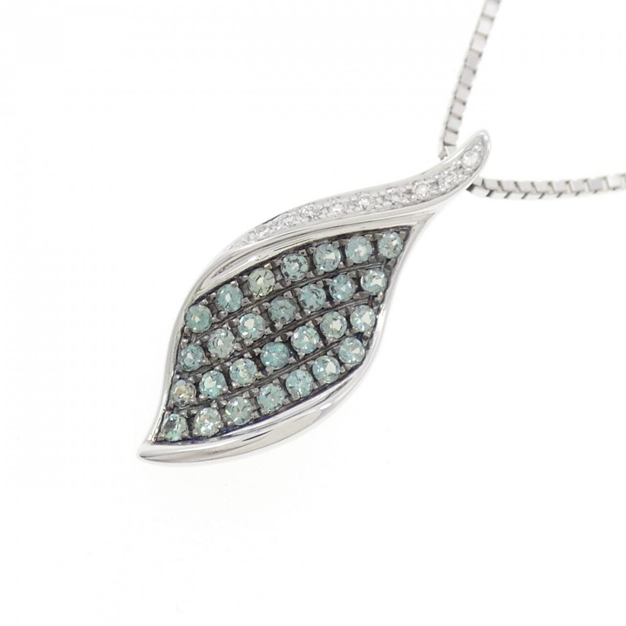 K18WG/K18BG アレキサンドライト ネックレス 0.39CT