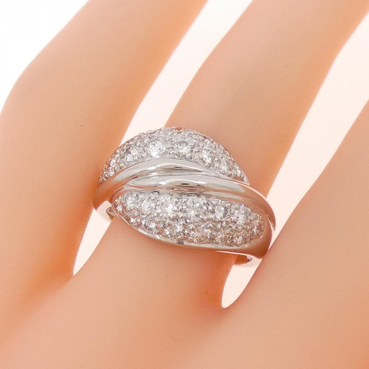 PT900 パヴェ ダイヤモンド リング 1.00CT