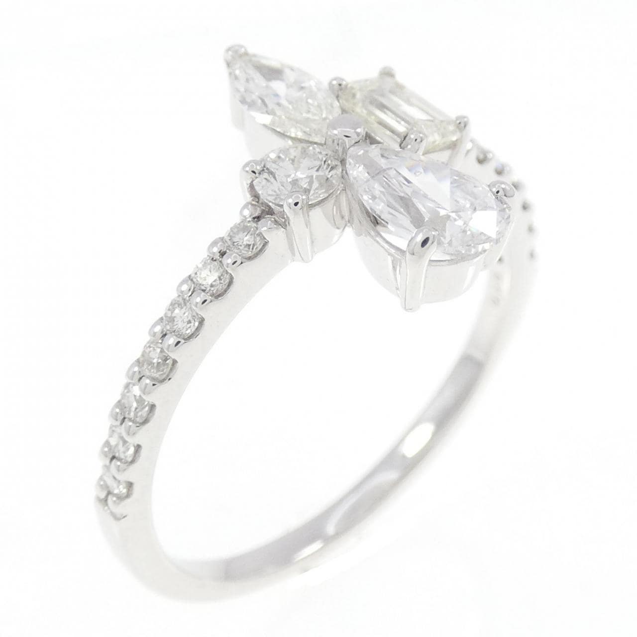 【新品】K18WG ダイヤモンド リング 0.98CT