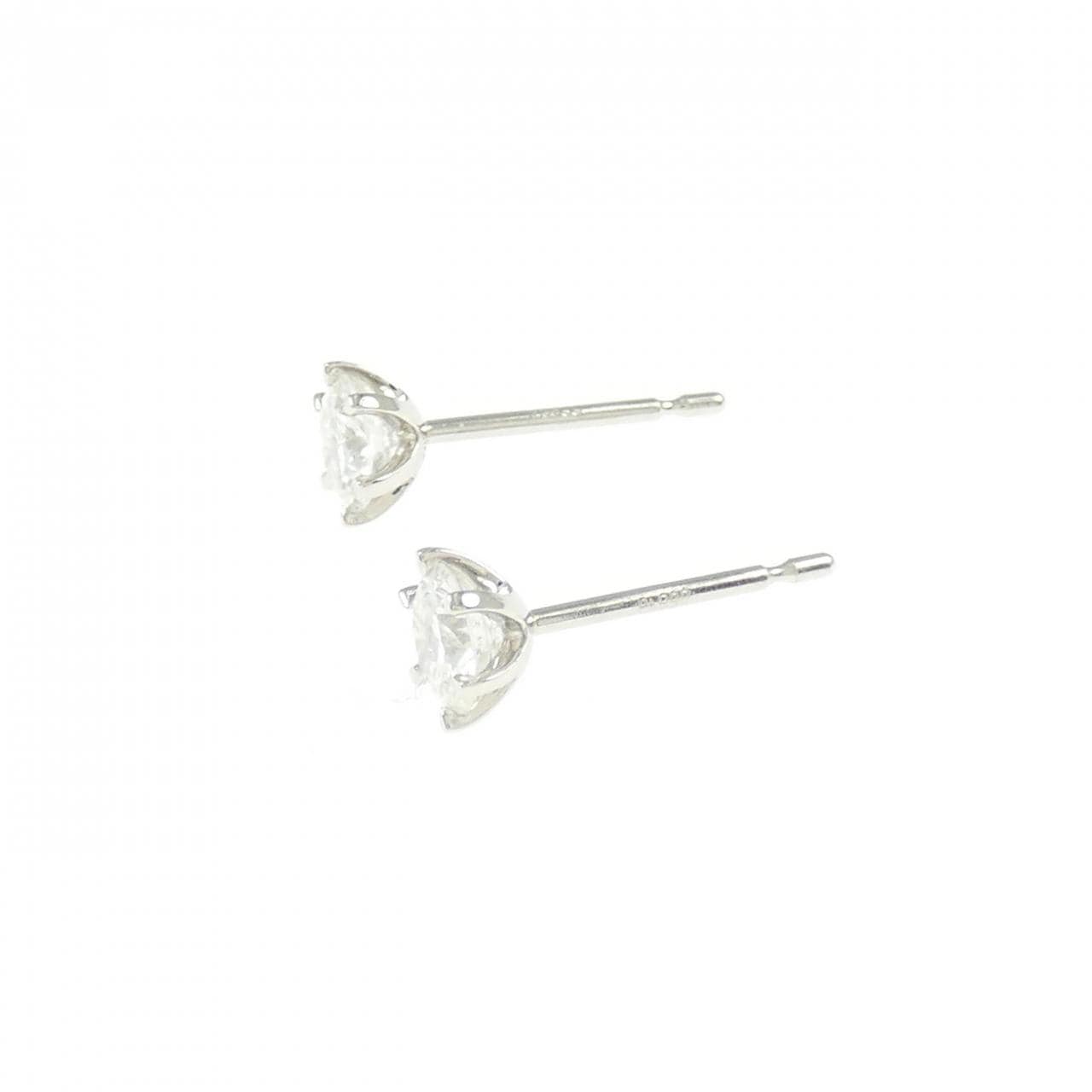 [Remake] PT900/ST Diamond Earrings 0.309CT 0.315CT EF I1 VG