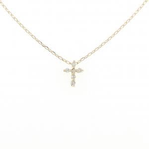 K18YG クロス ダイヤモンド ネックレス 0.06CT