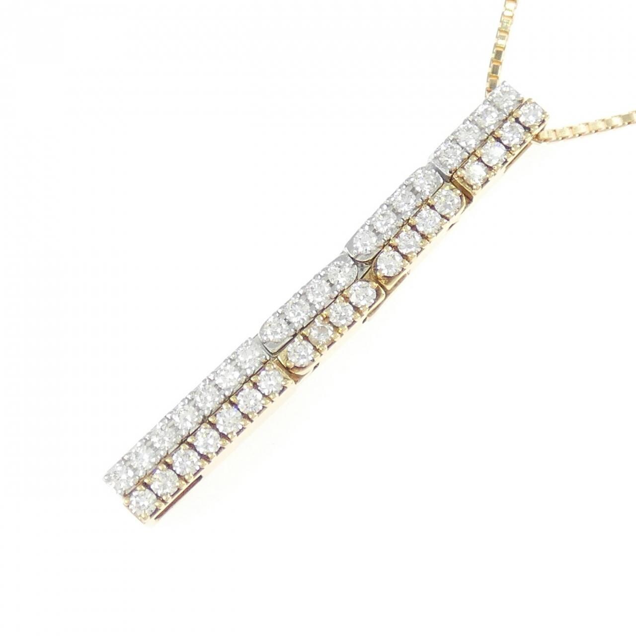 K18YG/K18WG ダイヤモンド ネックレス 0.32CT