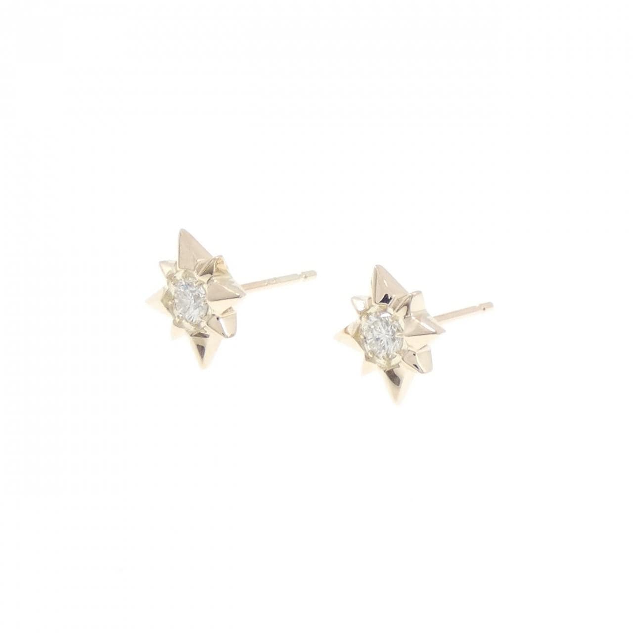 【リメイク】K10YG ダイヤモンド ピアス 0.14CT