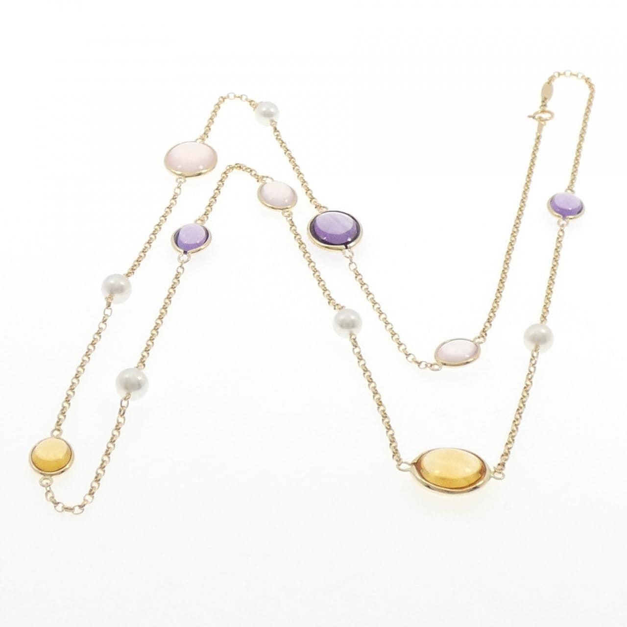 ミキモト カラーストーン ネックレス