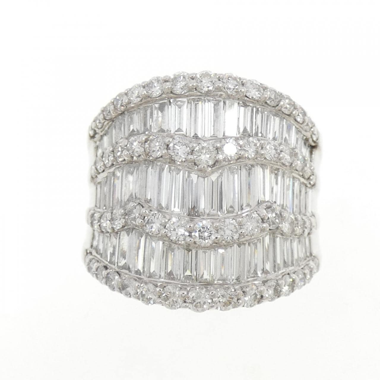 K18WG ダイヤモンド リング 3.65CT