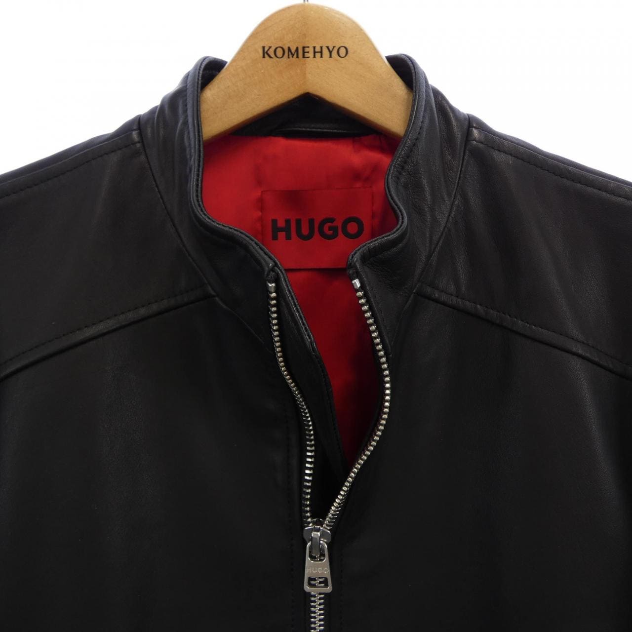 ヒューゴ HUGO レザーライダースジャケット