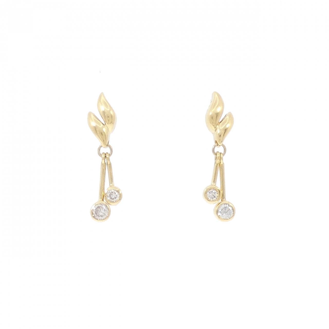 K18YG钻石耳环0.30CT