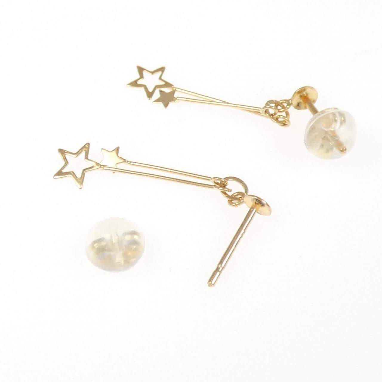 K18YG star earrings