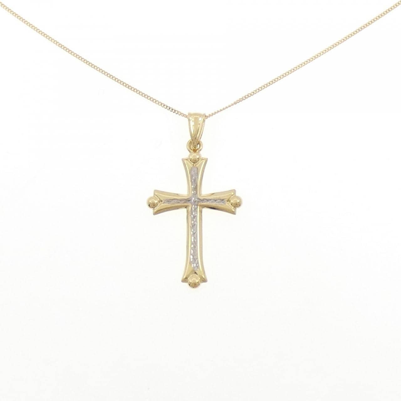 K18YG/K18WG クロス ネックレス