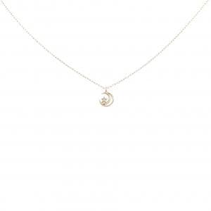 K10YG ムーン ダイヤモンド ネックレス