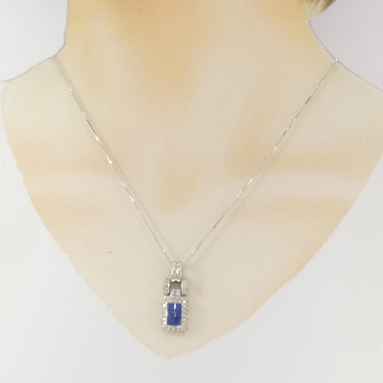 K18WG サファイヤ ネックレス 1.00CT
