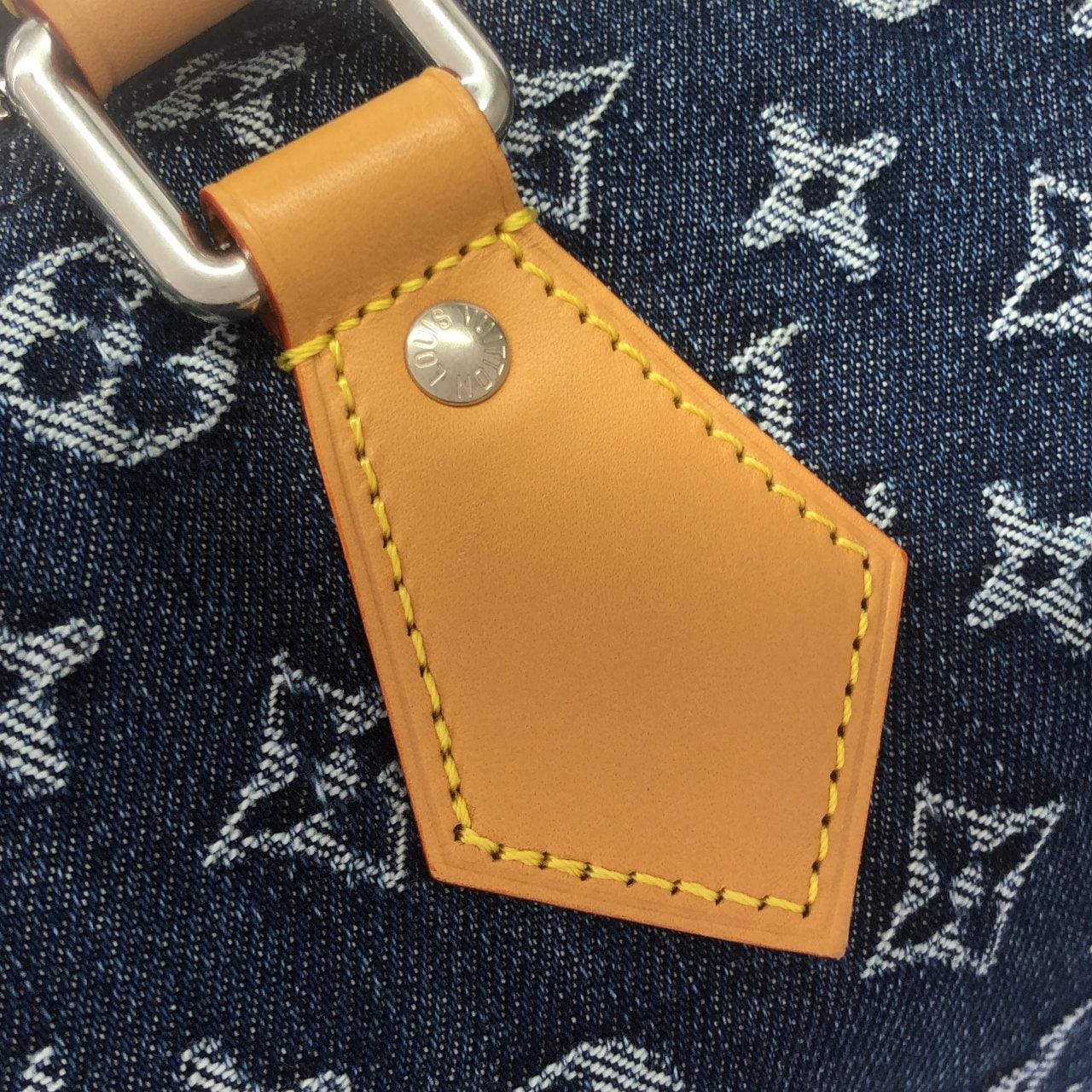ルイヴィトン モノグラム フラワーデニム スピーディ バンドリエール 30cm M27556 ボストンバッグ