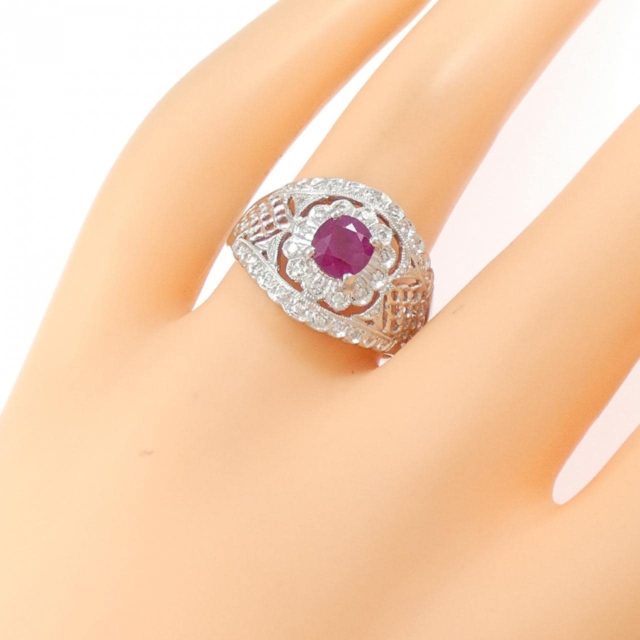 PT900 ルビー リング 1.10CT