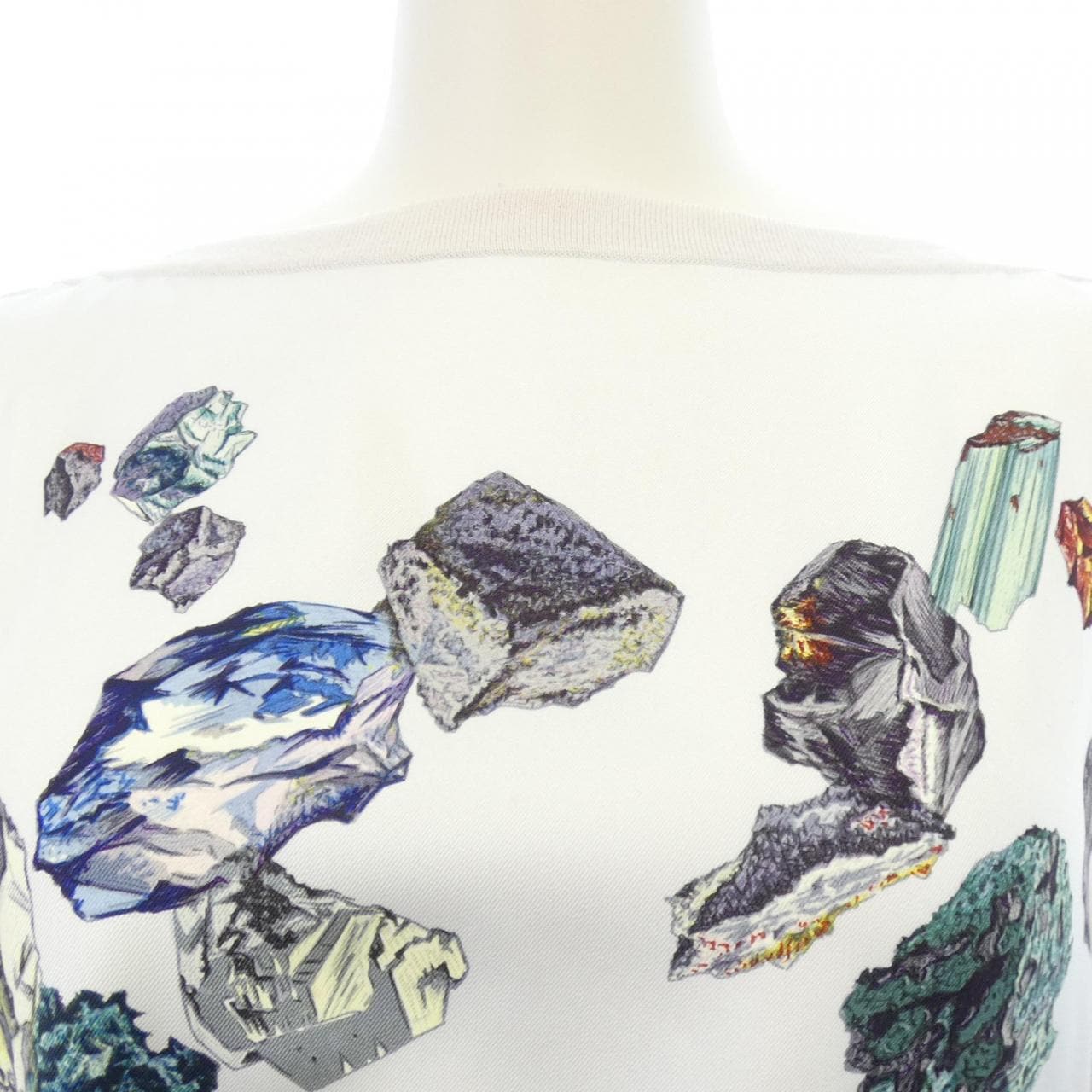 エルメス HERMES MINERAUX 37-7755 ツイルレーヌ ワンピース