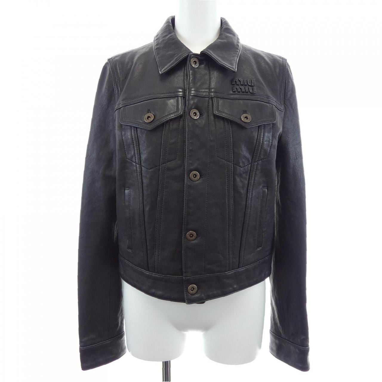ミュウミュウ MIU MIU MPV898 SOOO 1420 レザージャケット