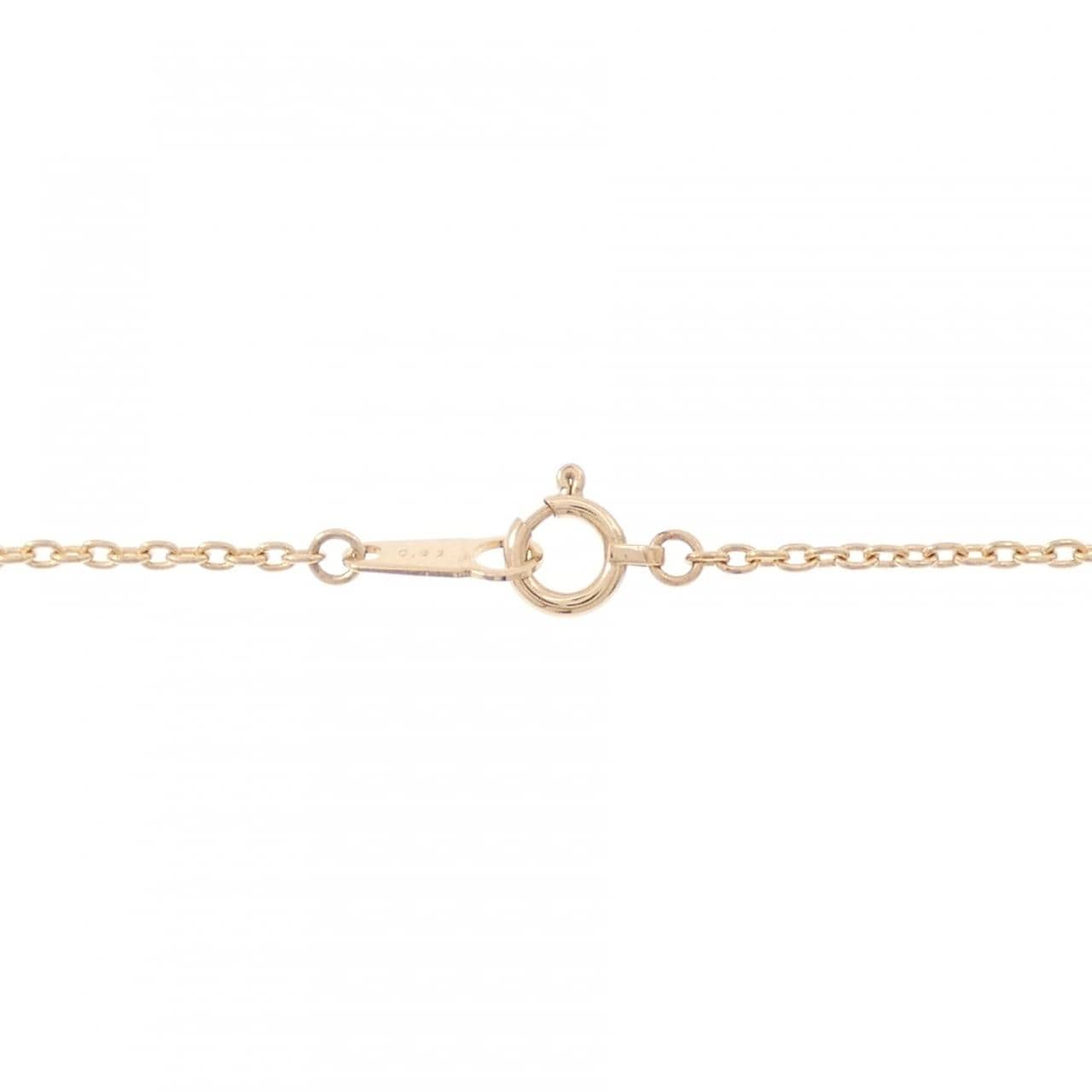 K18PG フラワー ダイヤモンド ネックレス 0.89CT