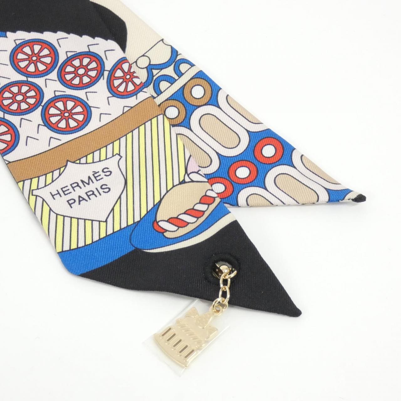 [Unused items] HERMES LA PATISSERIE FRANCAISE Twilly Charm 853336S Scarf