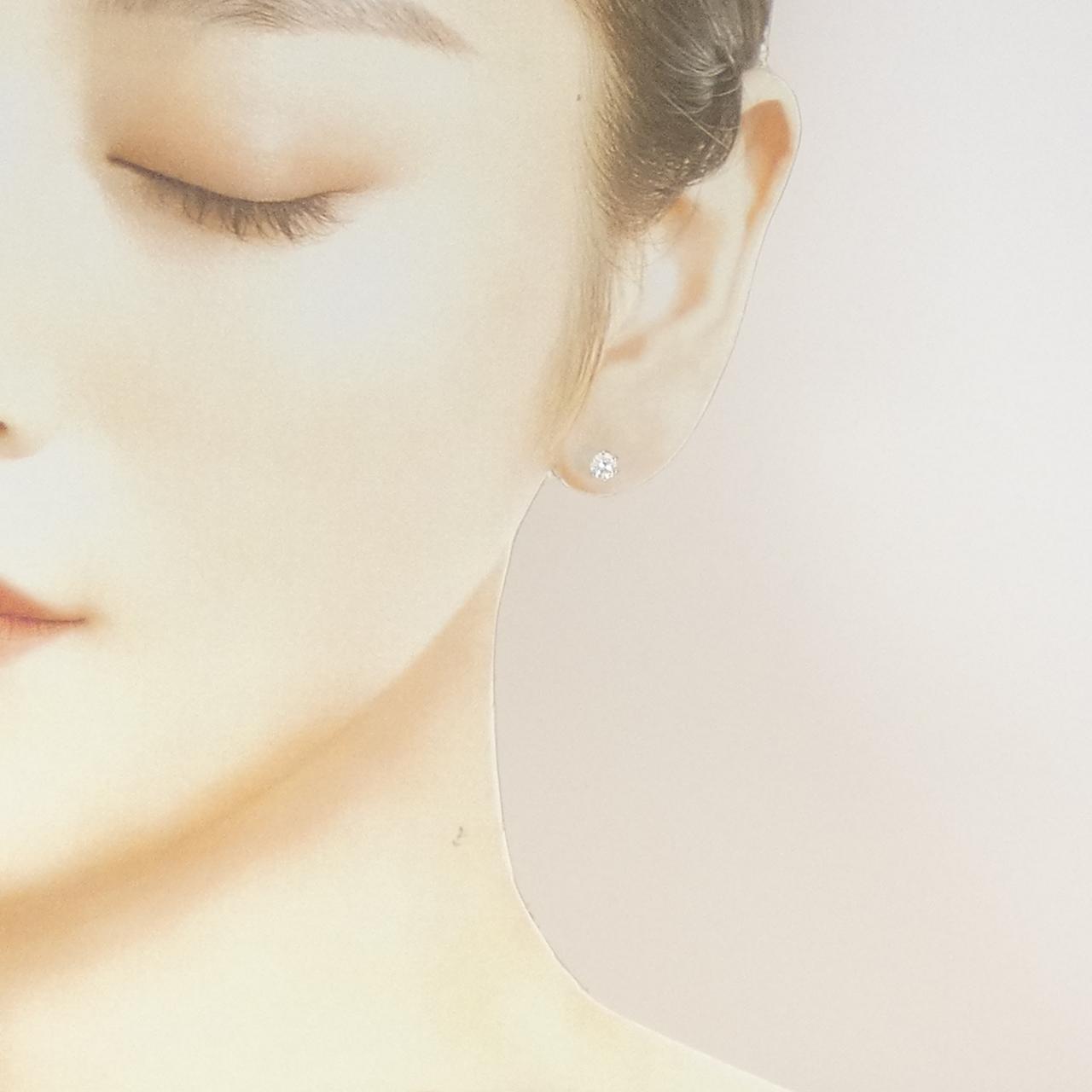 PT900 ダイヤモンド ピアス 0.248CT 0.265CT J-K SI2 VG-GOOD