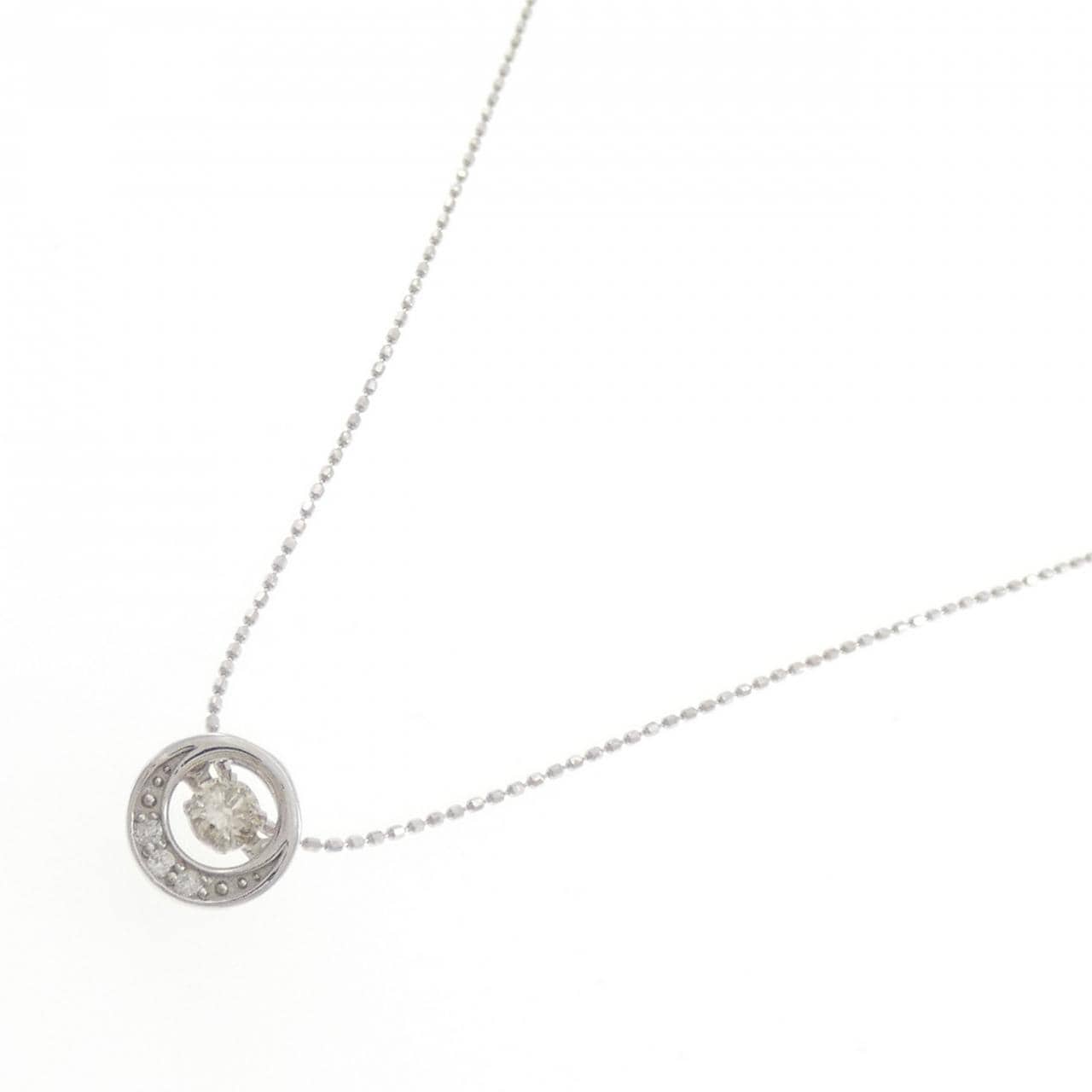K18WG/K14WG ダイヤモンド ネックレス 0.20CT