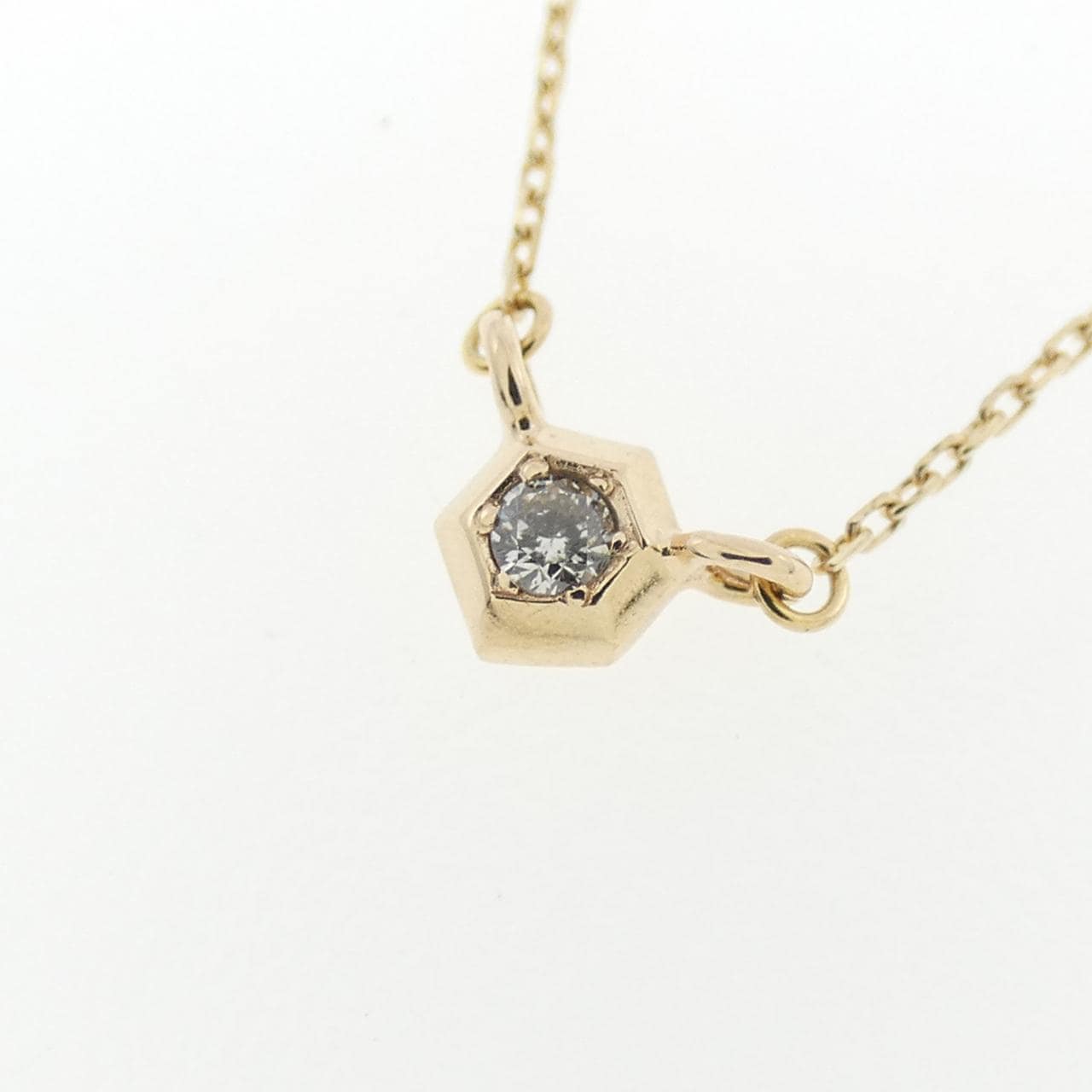 K10YG ダイヤモンド ネックレス 0.01CT