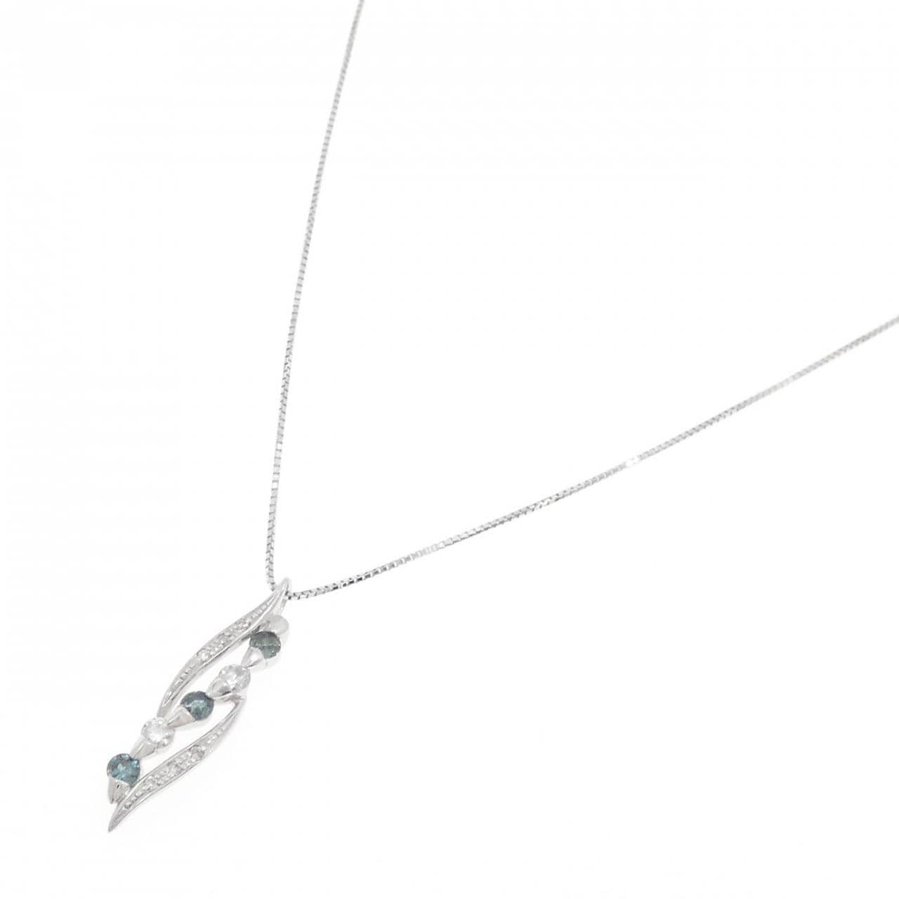 K18WG アレキサンドライト ネックレス 0.24CT