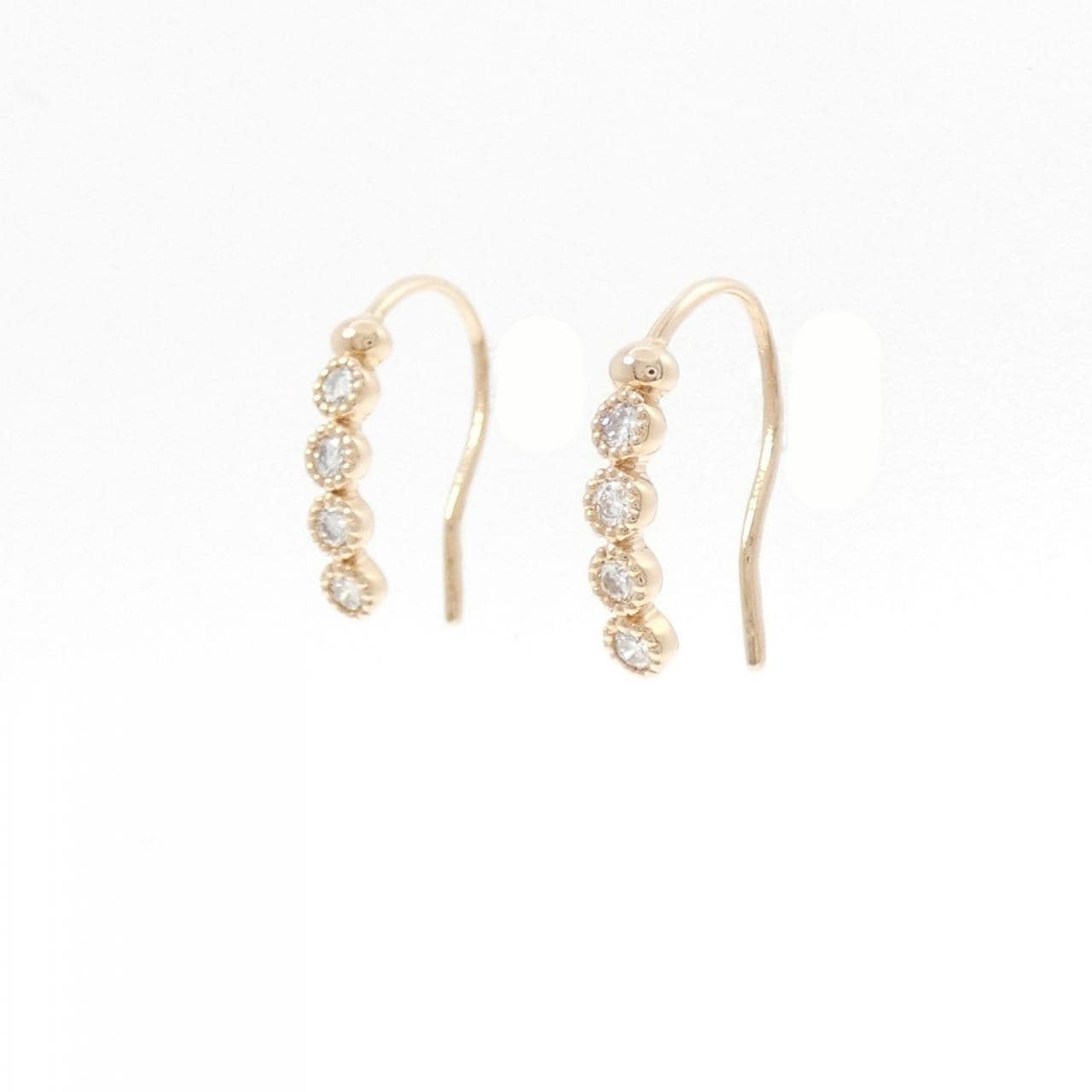 K18PG ダイヤモンド ピアス 0.150CT