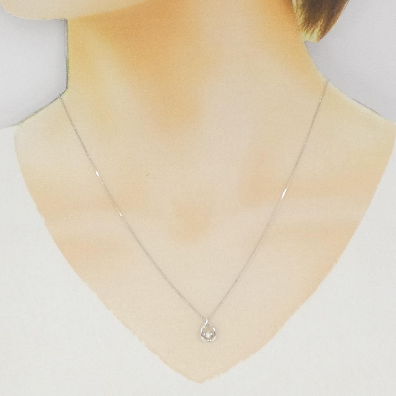 K10WG ダイヤモンド ネックレス 0.05CT