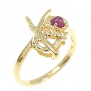 K18YG ルビー リング 0.17CT