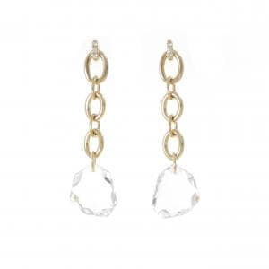 750YG クオーツ ピアス