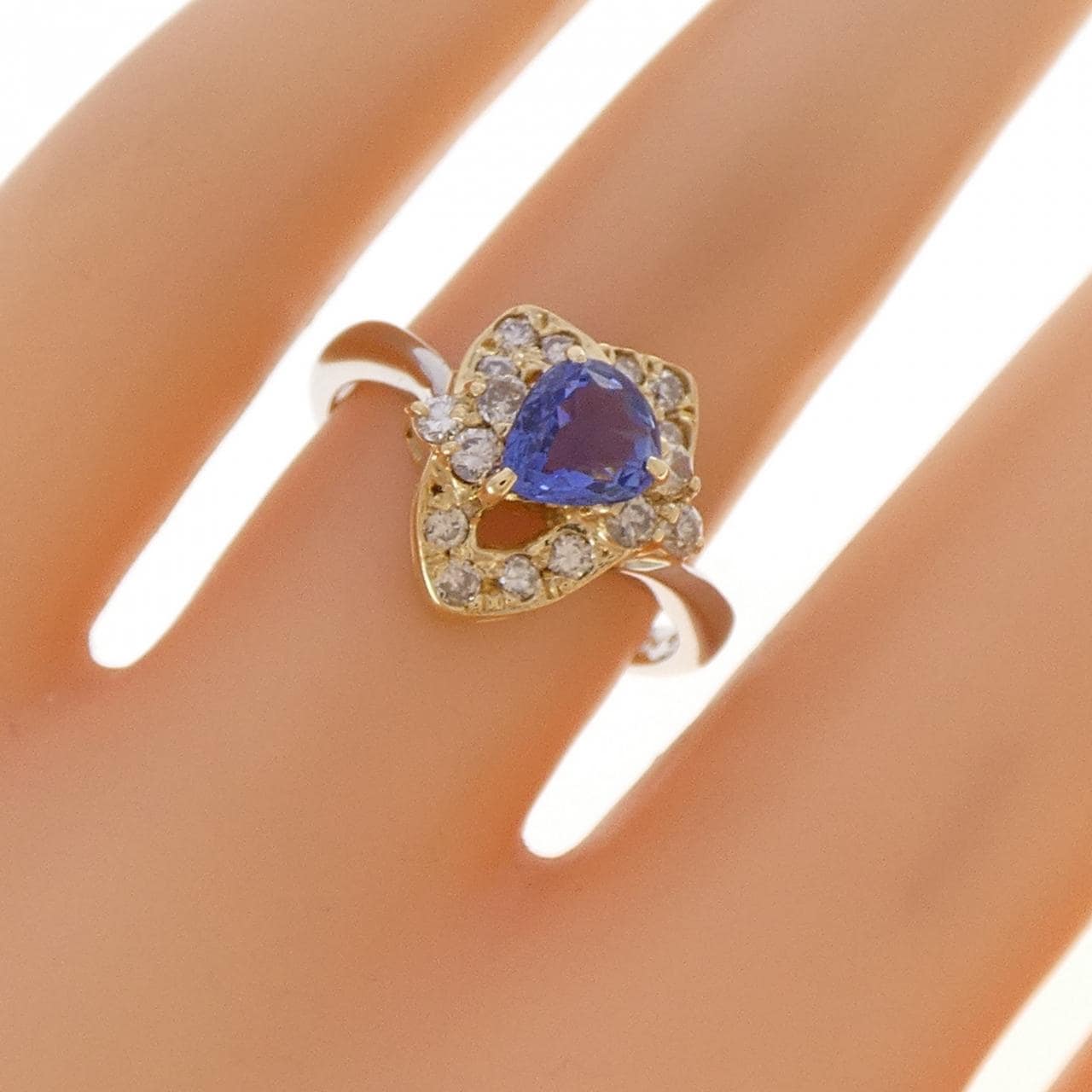 PT850/K18YG サファイヤ リング 0.73CT