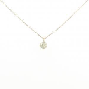 K18YG ソリティア ダイヤモンド ネックレス 0.18CT