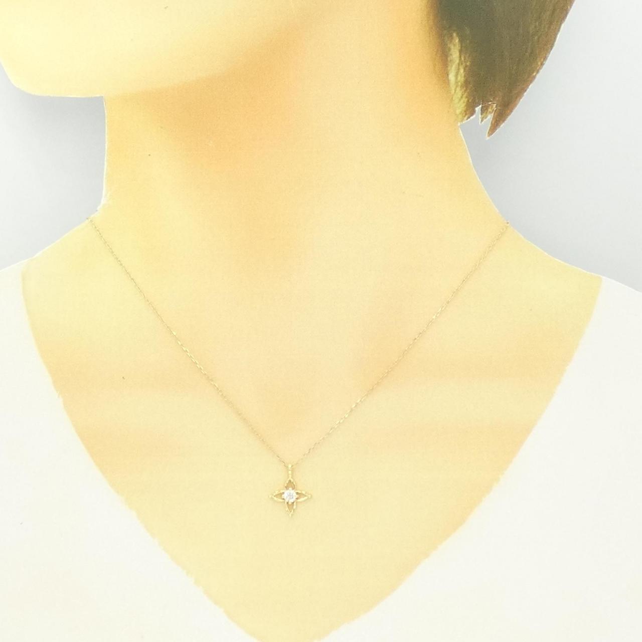 コメ兵｜K18YG フラワー ダイヤモンド ネックレス 0.171CT｜ジュエリー