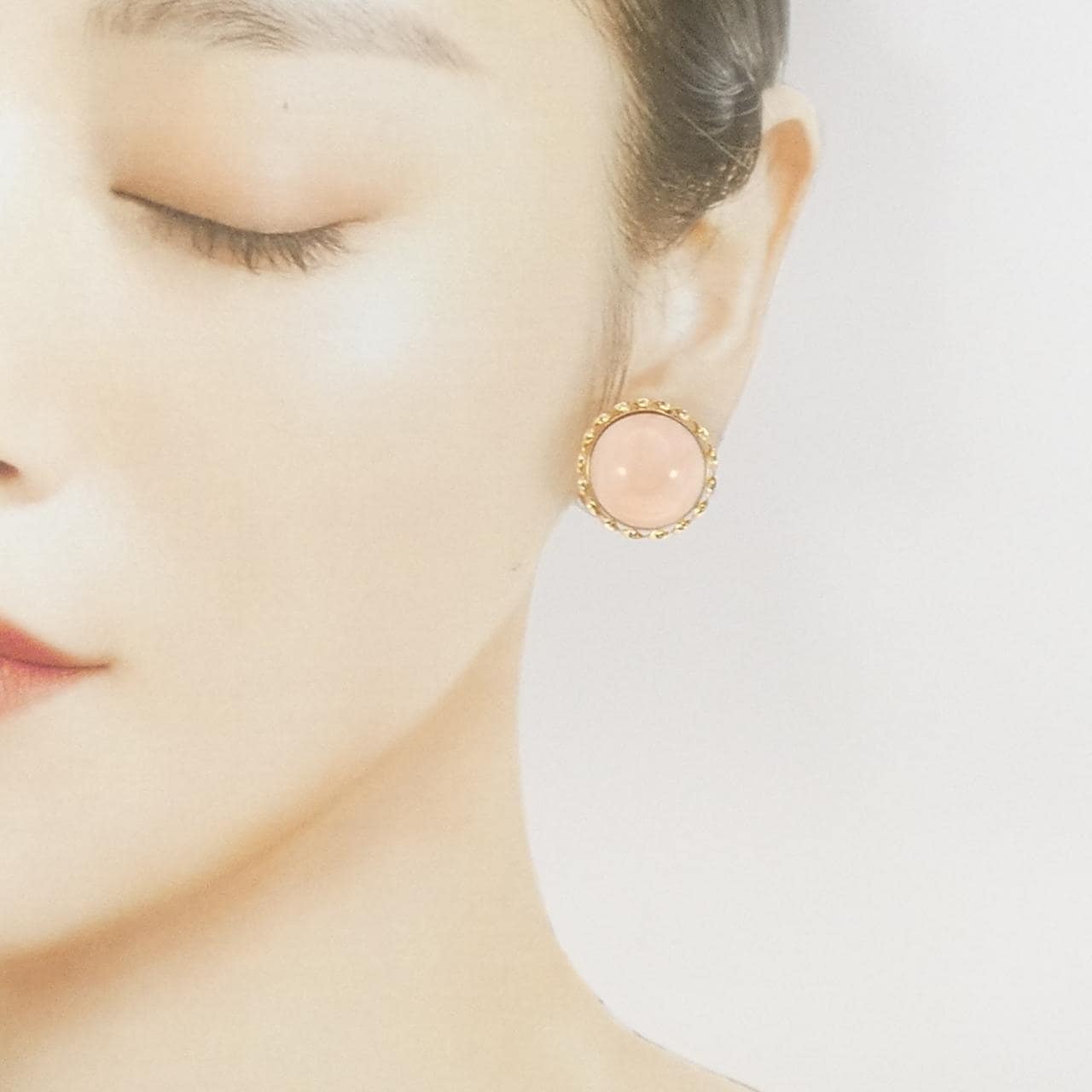 K18YG サンゴ イヤリング