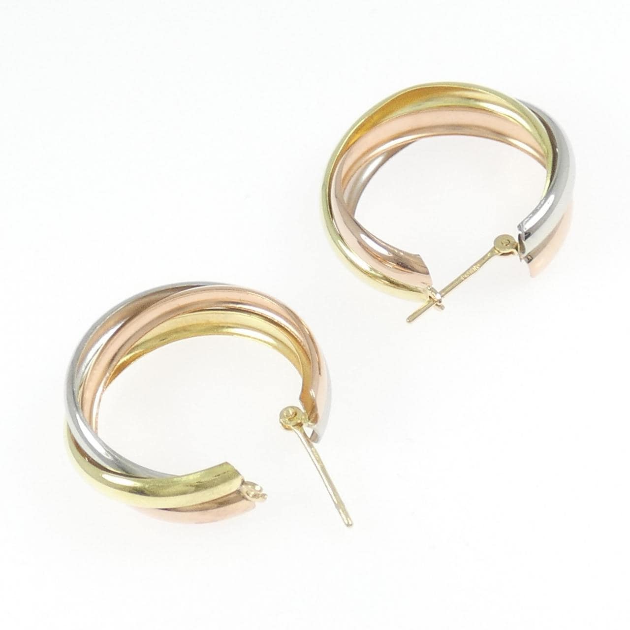 K18YG/PT900/K18PG フープ ピアス