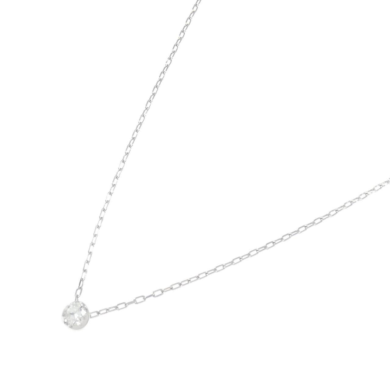 PT900/PT850 ソリティア ダイヤモンド ネックレス 0.10CT