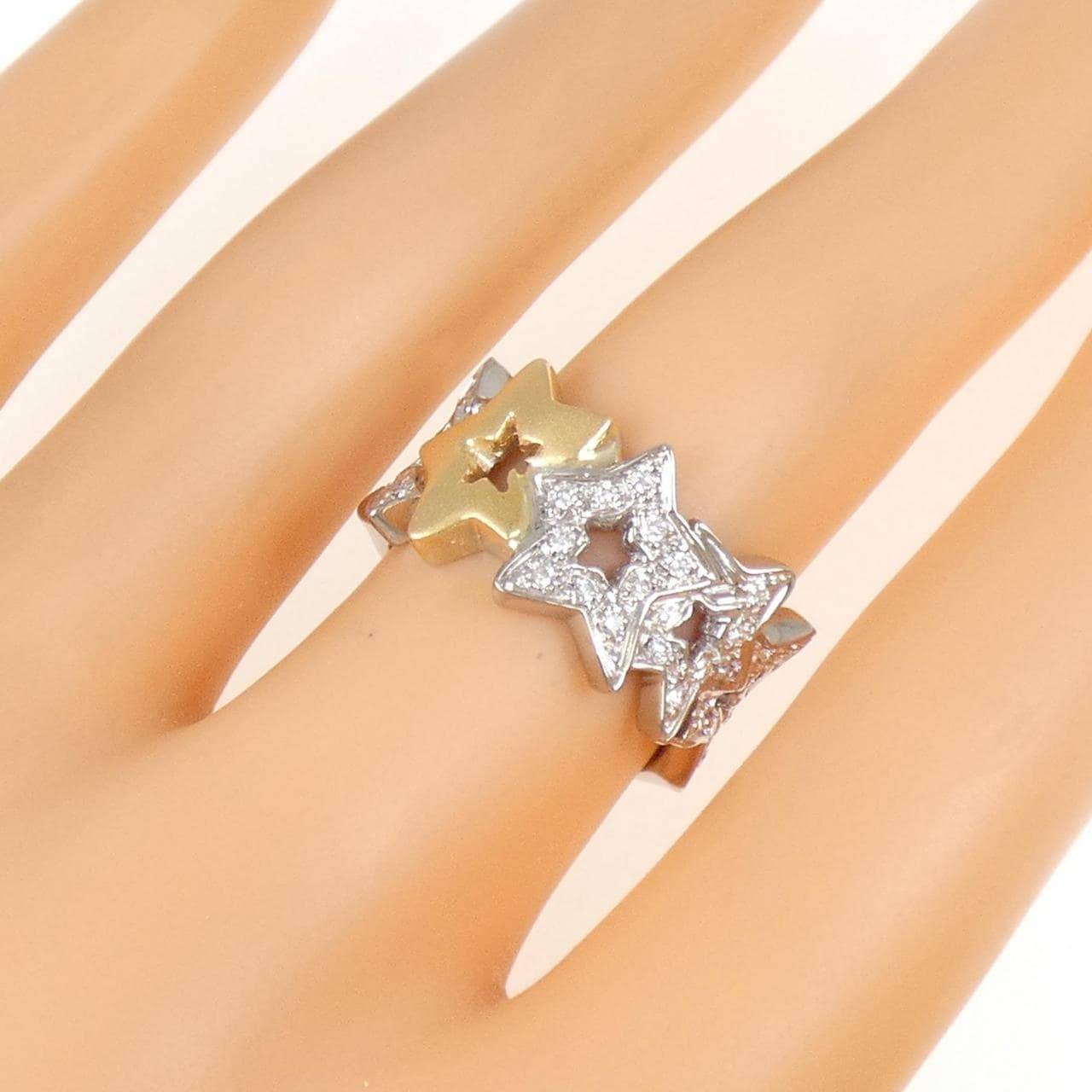 750WG/750YG スター ダイヤモンド リング 0.28CT