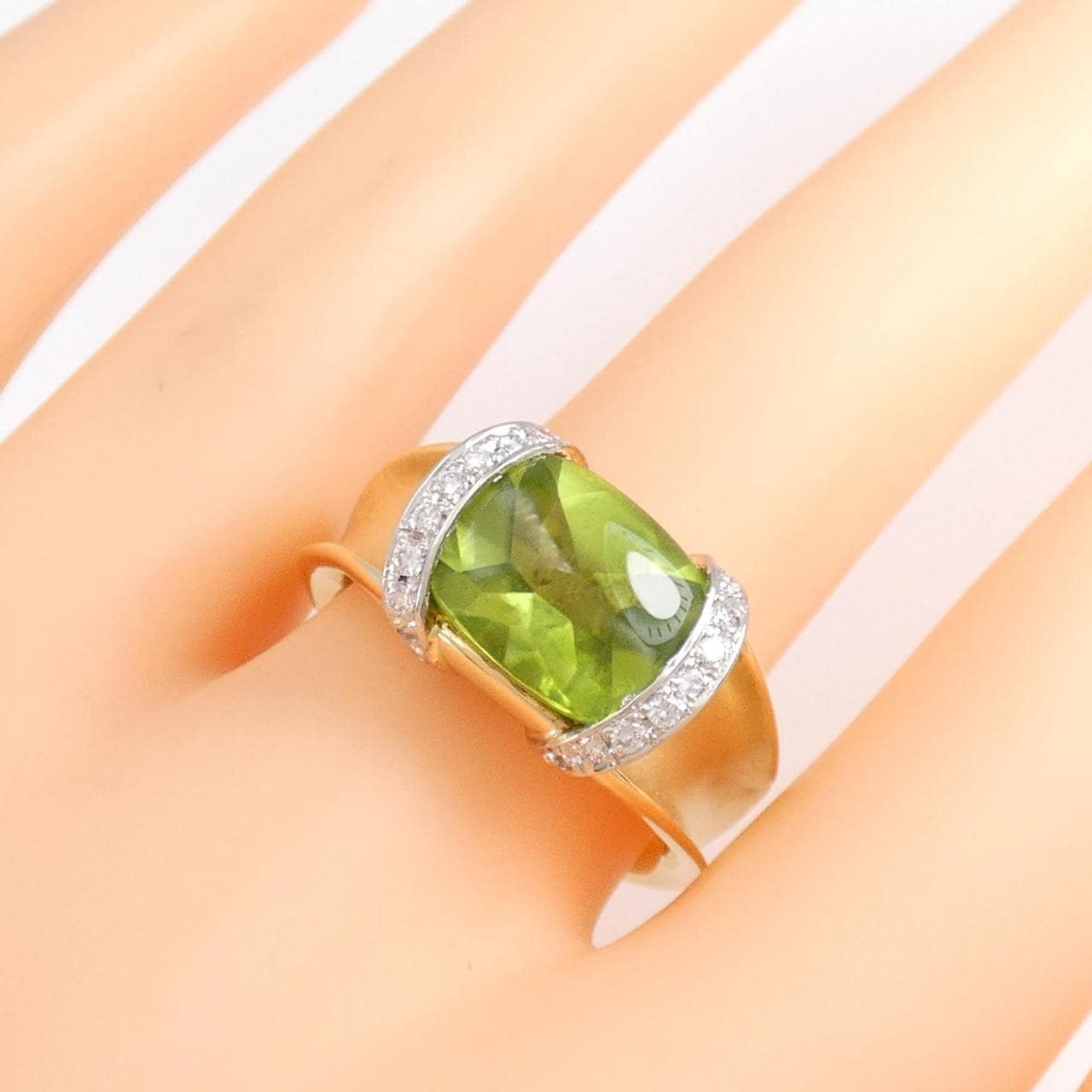 コメ兵｜K18YG/PT ペリドット リング 4.33CT｜ジュエリー｜リング 