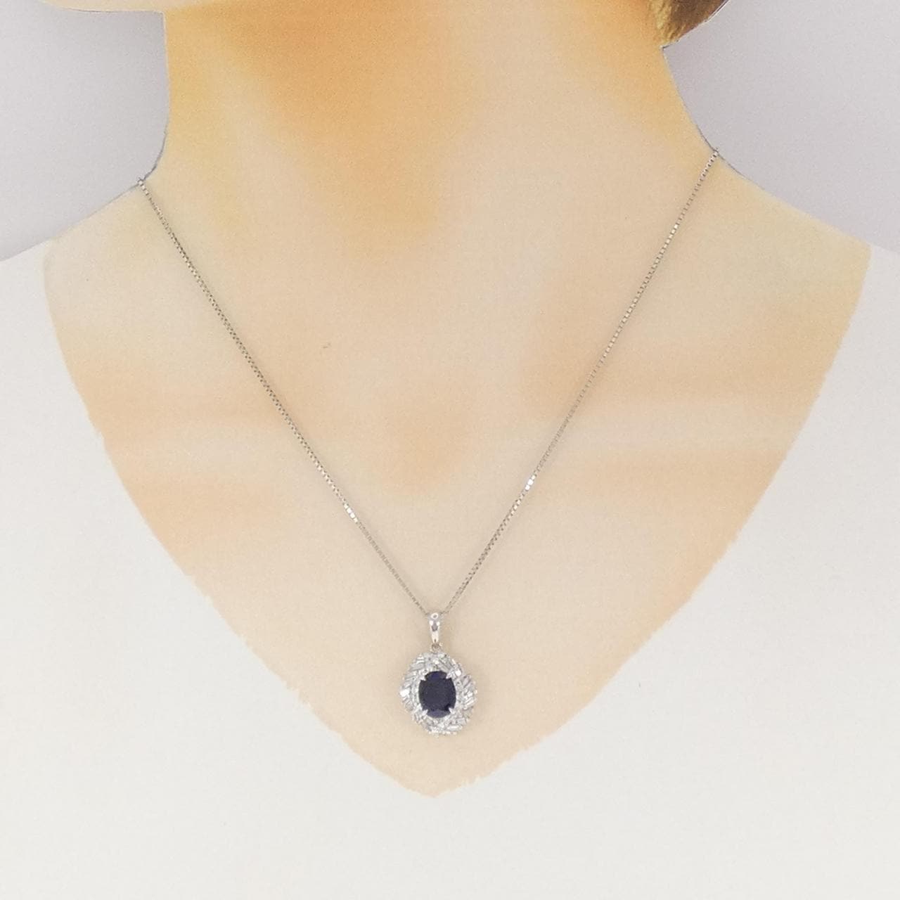 PT900/PT850 サファイヤ ネックレス 2.18CT