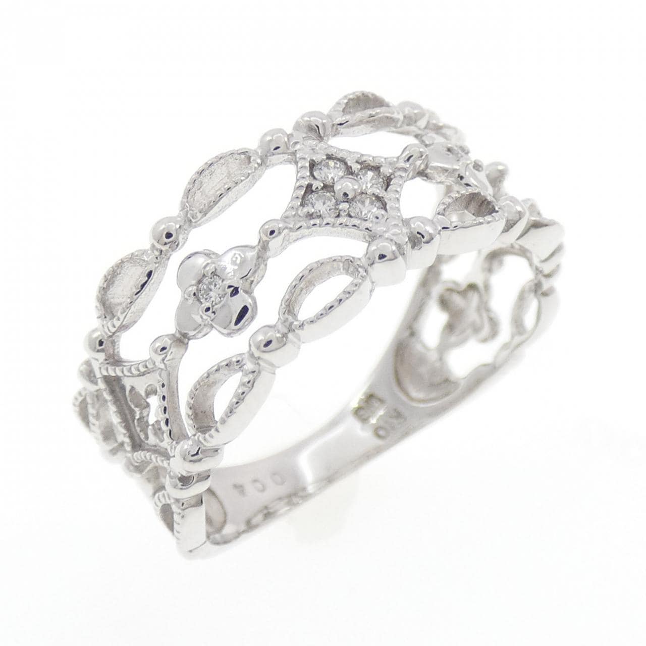 K10WG ダイヤモンド リング 0.04CT