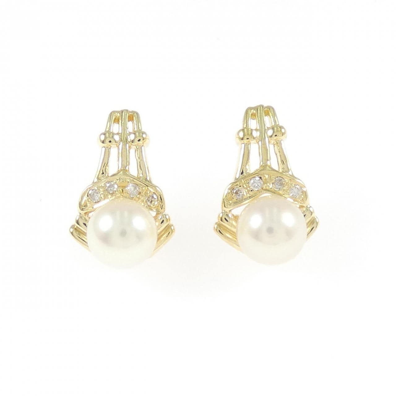 K18YG Akoya珍珠耳環 5.9 毫米