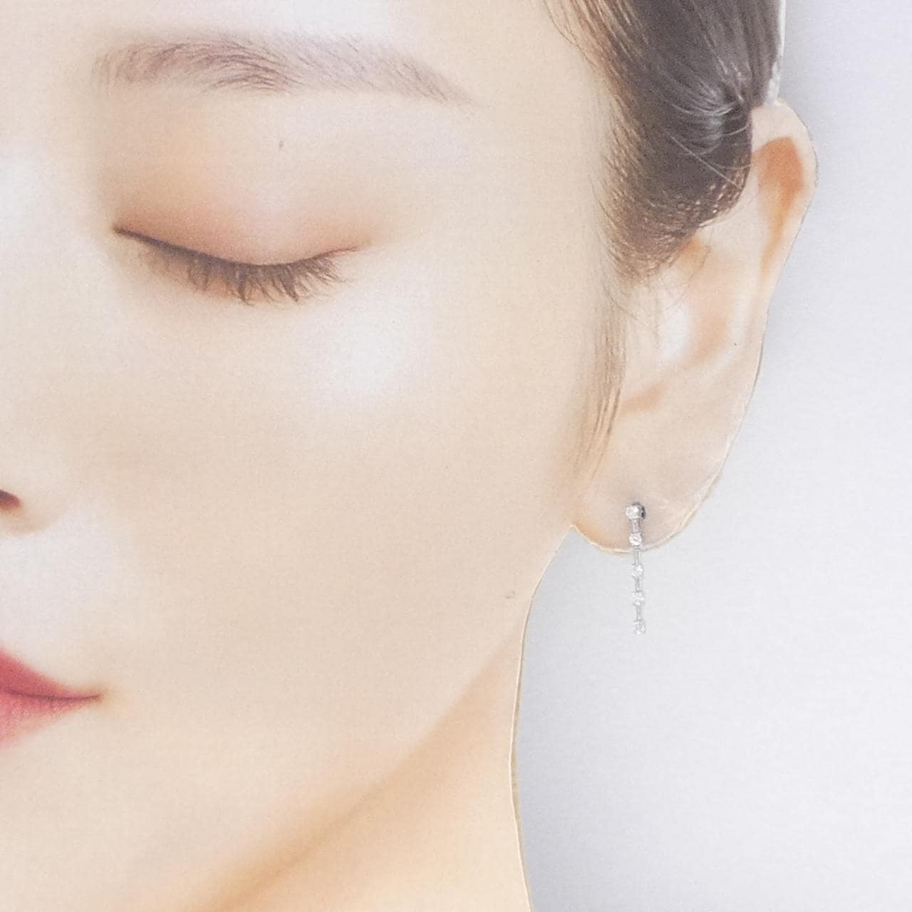 K18WG ダイヤモンド ピアス 0.2CT