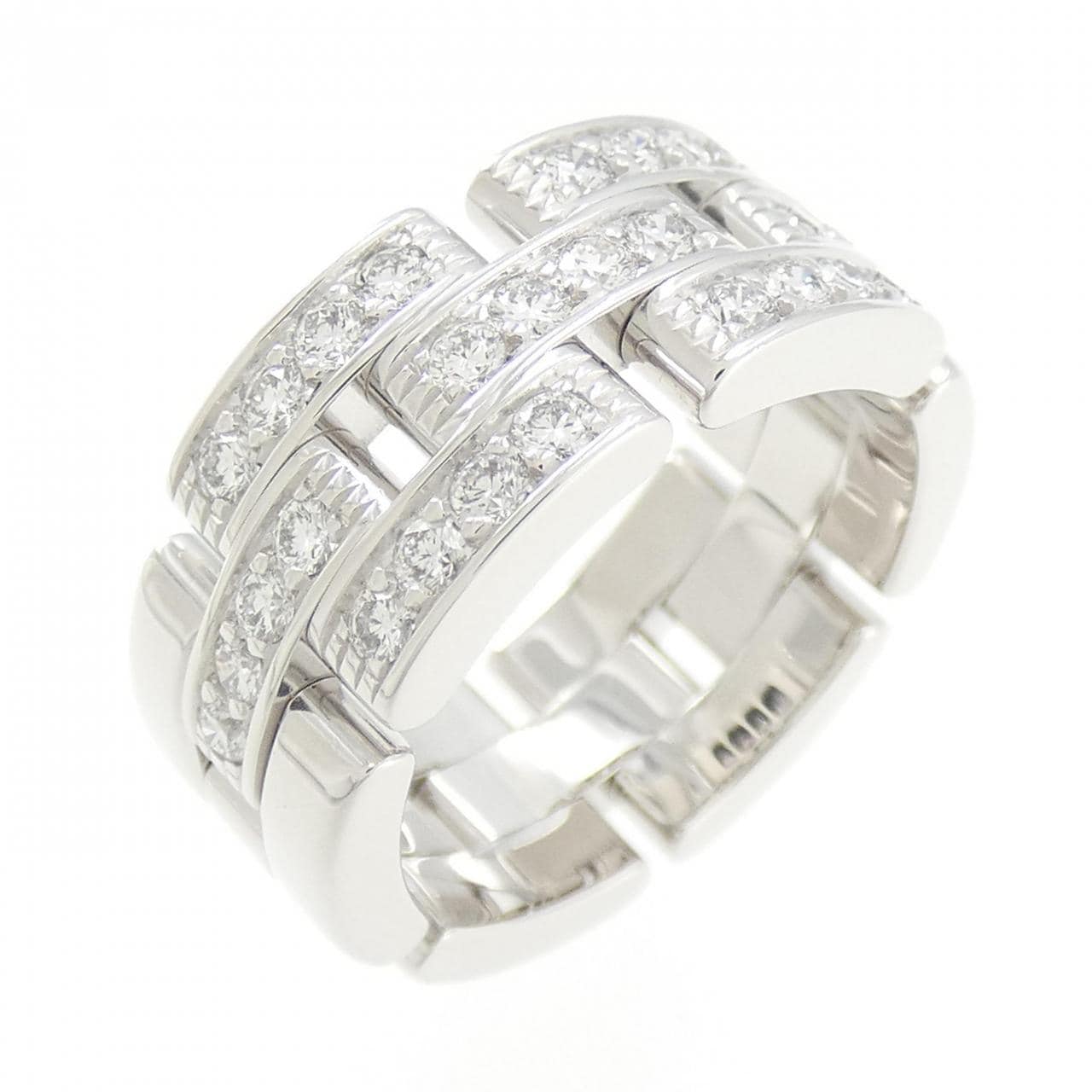 Cartier Maillon panthère half diamond ring