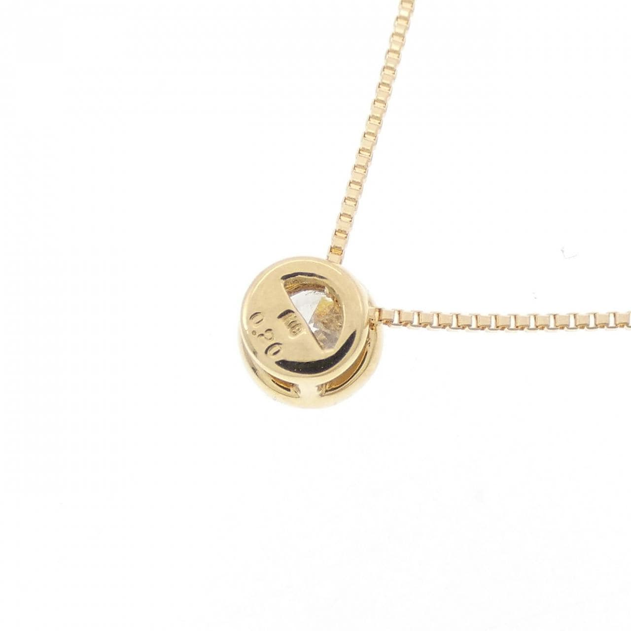 K18YG ソリティア ダイヤモンド ネックレス 0.20CT