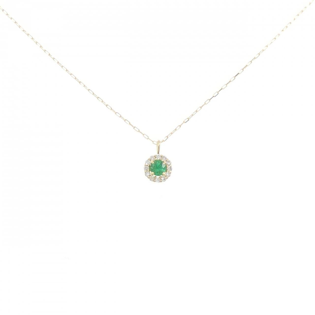 [新品] K18YG 祖母綠項鍊 0.07CT