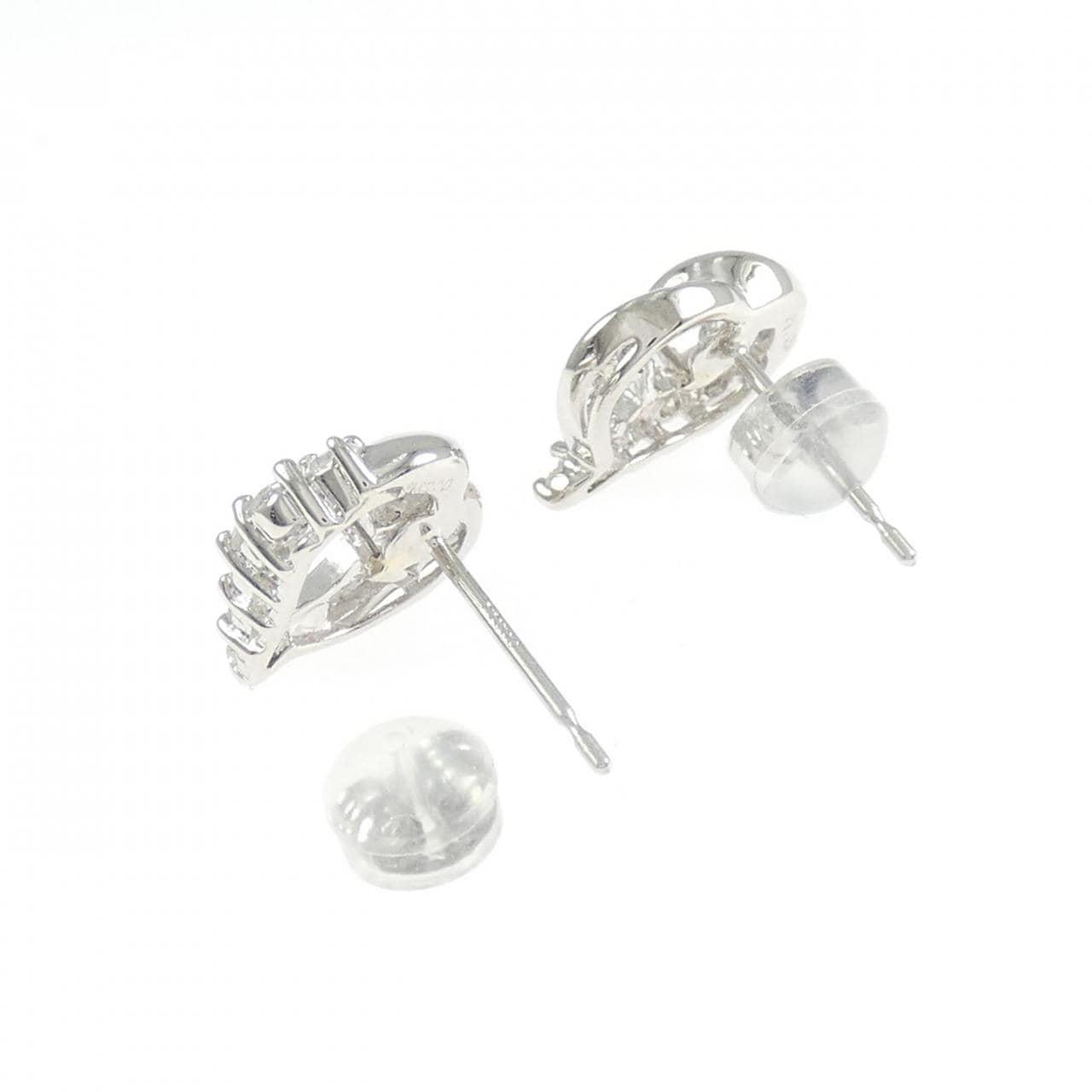 PT900 ハート ダイヤモンド ピアス 0.90CT