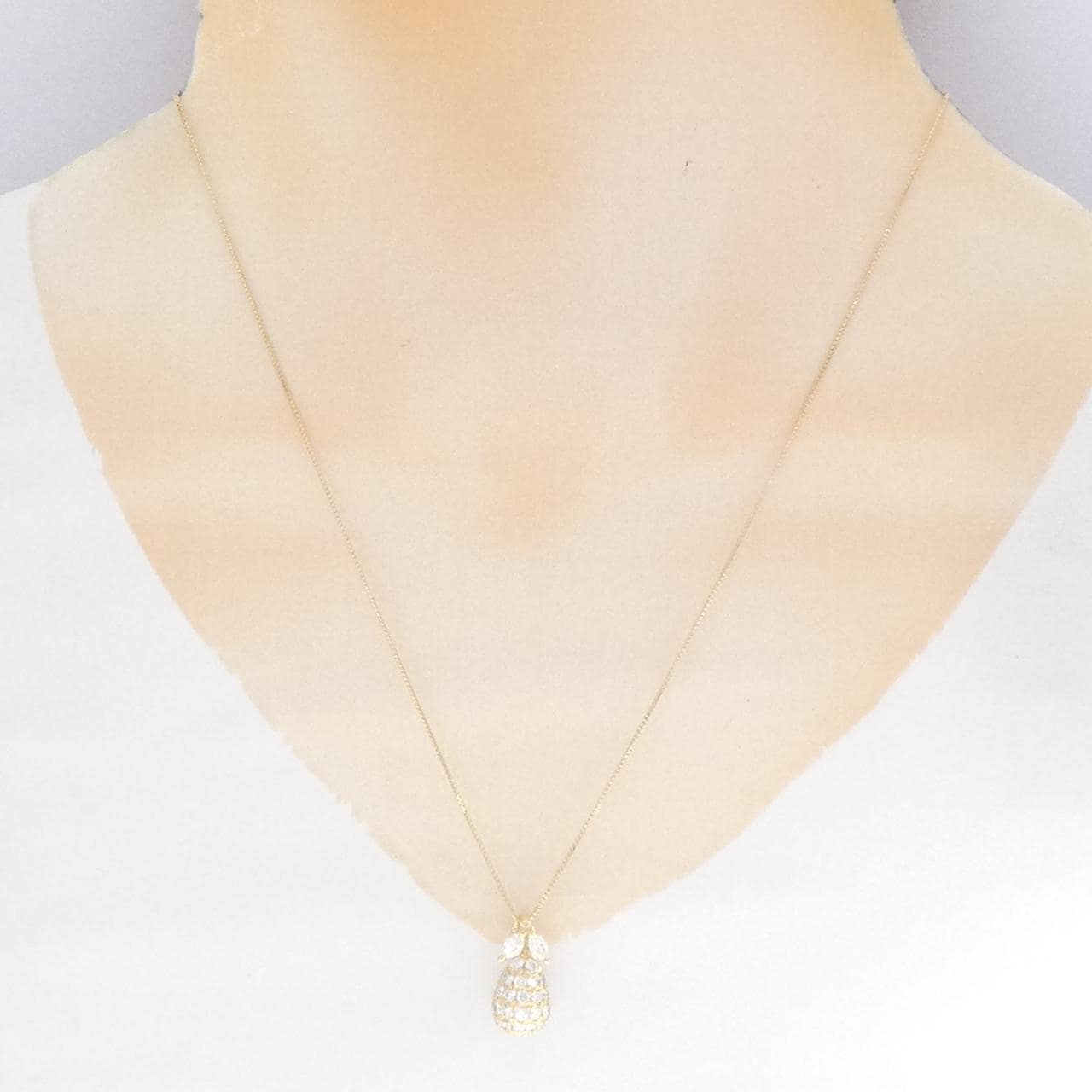 K18YG パヴェ ダイヤモンド ネックレス 2.00CT