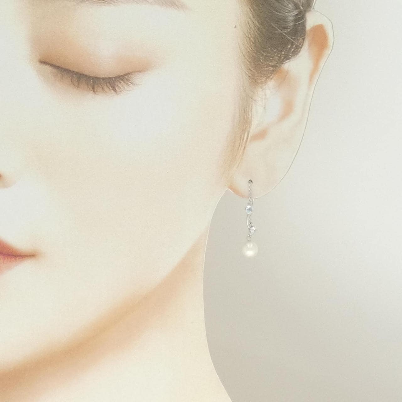 K14WG 淡水パール ピアス 5.7mm