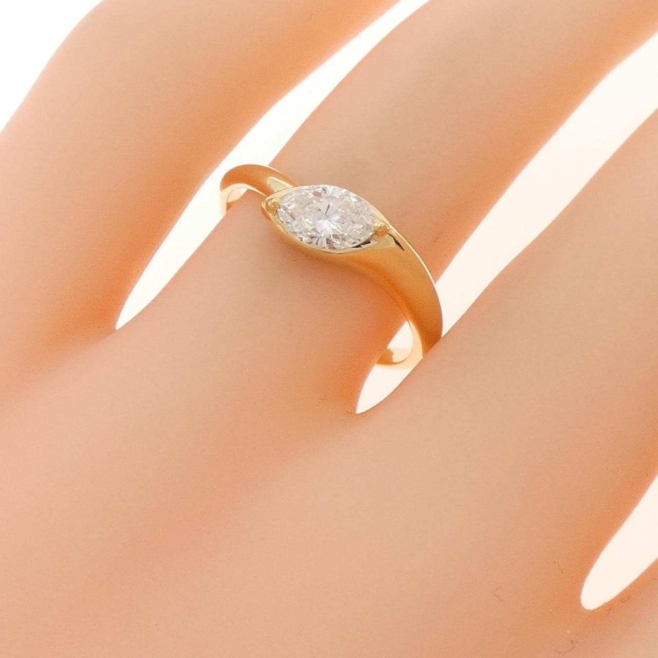 750YG ダイヤモンド リング 0.374CT