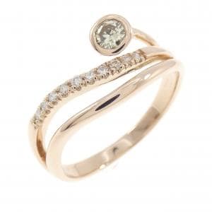 K18PG ダイヤモンド リング 0.14CT